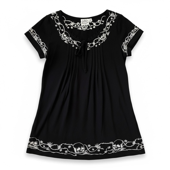 Cowgirl Justice Embroidered Skull Western Dress – Size Large – Boutique Style - Picture 4 of 9